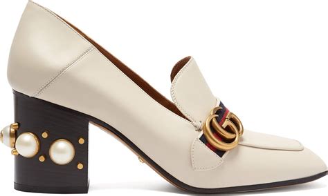 gucci peyton pearl-embellished leather loafers|Gucci Peyton Pearl.